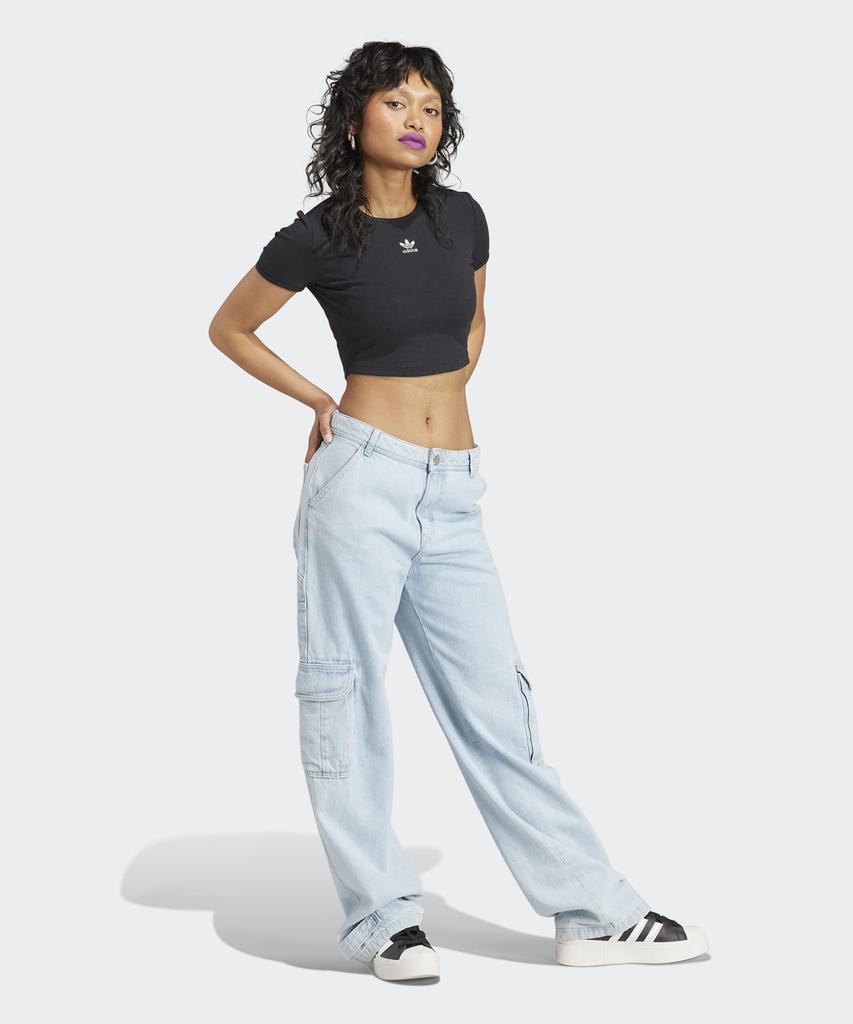Adidas Rib Crop Tee - Black / Ii8057