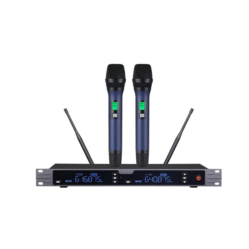 Wireless Professional Microphone Set with Anti-Howling for Karaoke, Meetings, and Performances