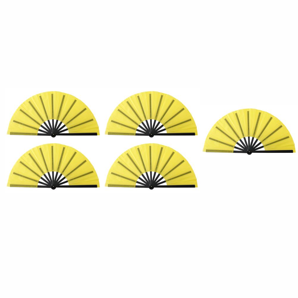 Juego de 5 Abanicos Grandes de Danza Plegables de 13 Pulgadas: Perfecto para Fiestas, Bodas y Plegado al Aire Libre--Abanicos Abanicos de Baile Cuadrado Piezas de Decoración
