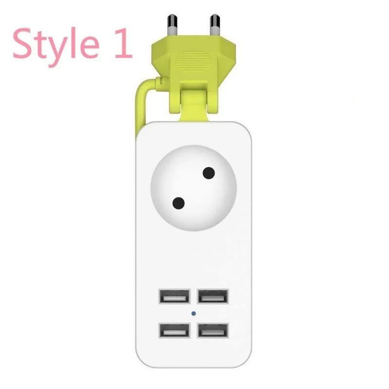 Steckdosenleiste 1/2 EU-Stecker 1200W 250V 1,5m Kabel Wand Mehrfachsteckdose Tragbar 4 USB-Anschlüsse