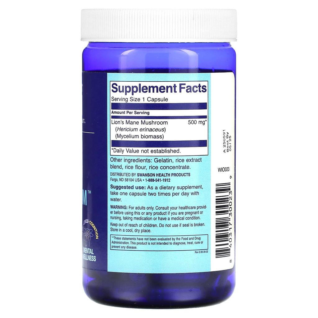 Mushroom of Peace, 30 Capsules (500 Mg Per Capsule)