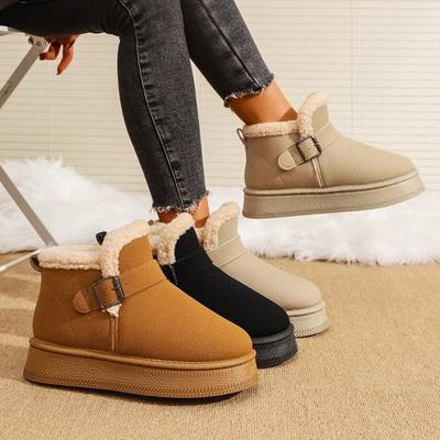 Large Size Thick-soled Snow Boots for Women's Autumn and Winter New Velvet Thickened Thermal Sleeve Cotton Boots for Women