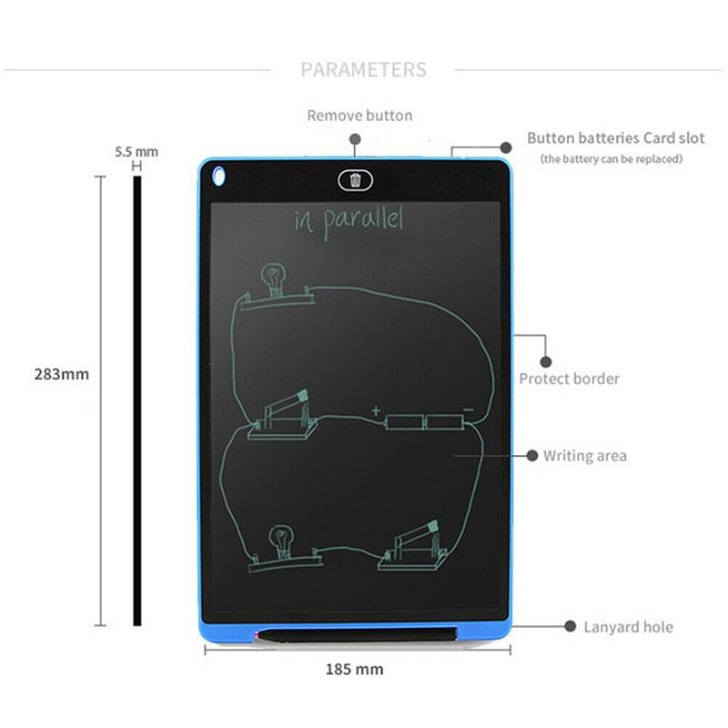 Premium 12" Electronic Digital Lcd Writing Pad Tablet For Creative Drawing And Note Taking