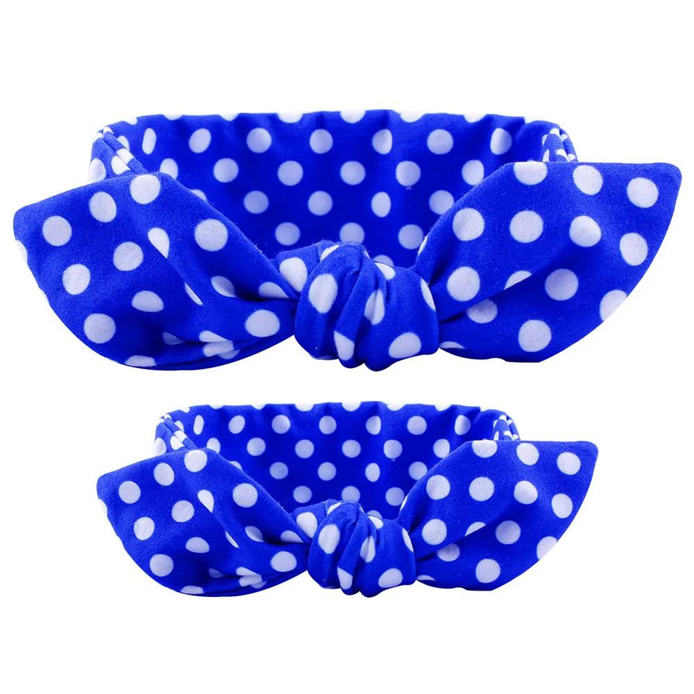 2PcsSet Headbands Mother Baby Turban Mom And Me Matching Headband Mom Daughter Rabbit Ears Floral Print Hair Accessories