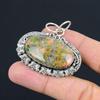 Daughters Day Deal 925 Silver Oval Natural Unakite Mother New Pendant Jewelry