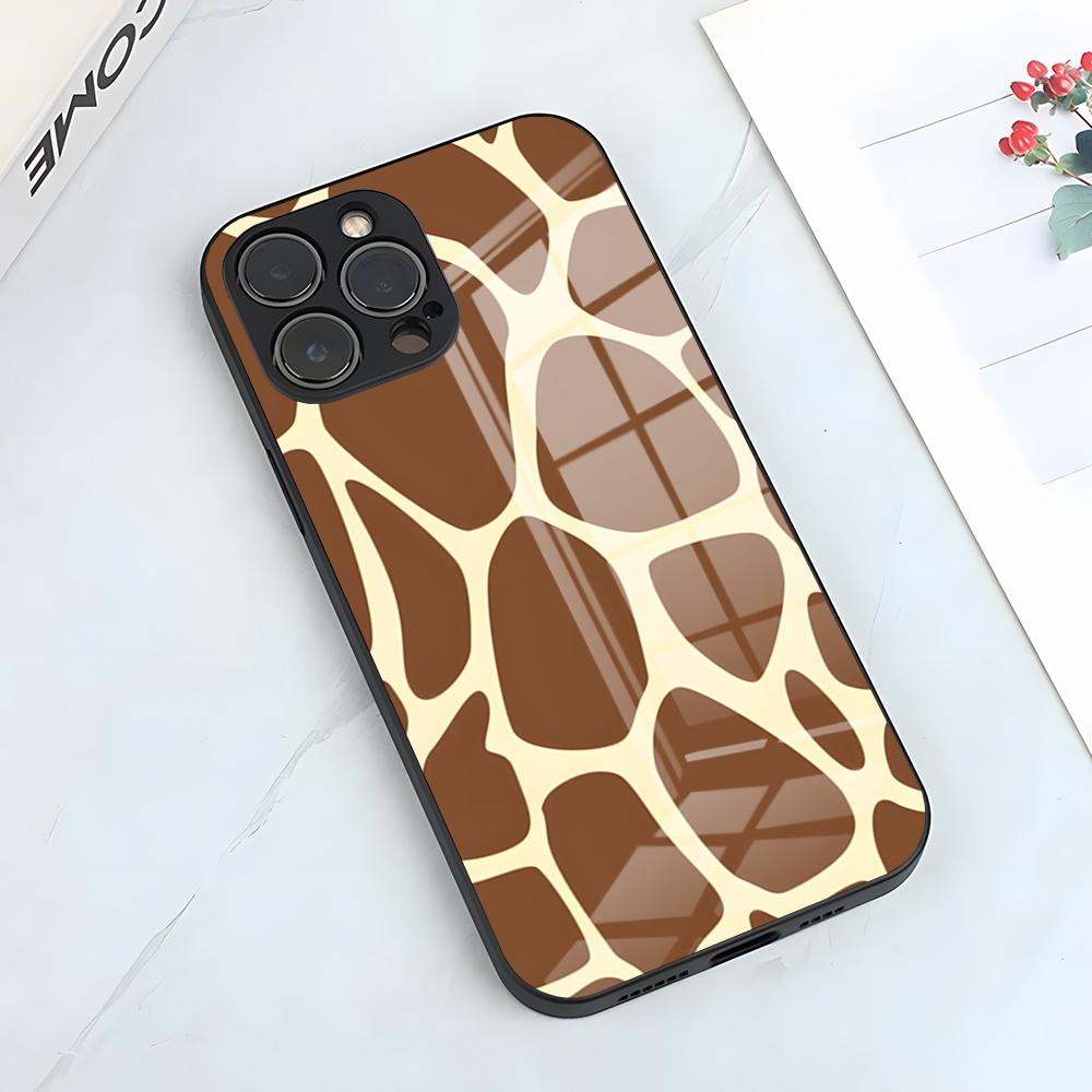 

Cute Giraffe Phone Case For IPhone 17 Pro Max 15 Pro 16 14 Plus 12 13 Mini 11 Pro Shockproof Glass Cover iPhone15 ProMax