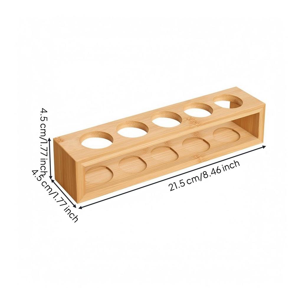 Bamboo and Wood Desktop Organizer Easy to Clean Cosmetics Storage Shelf