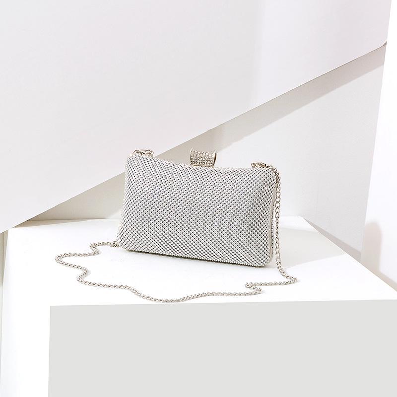 

Women s bag new sweet luxury diamond-encrusted small square bag small shoulder crossbody portable chain dinner bag tide