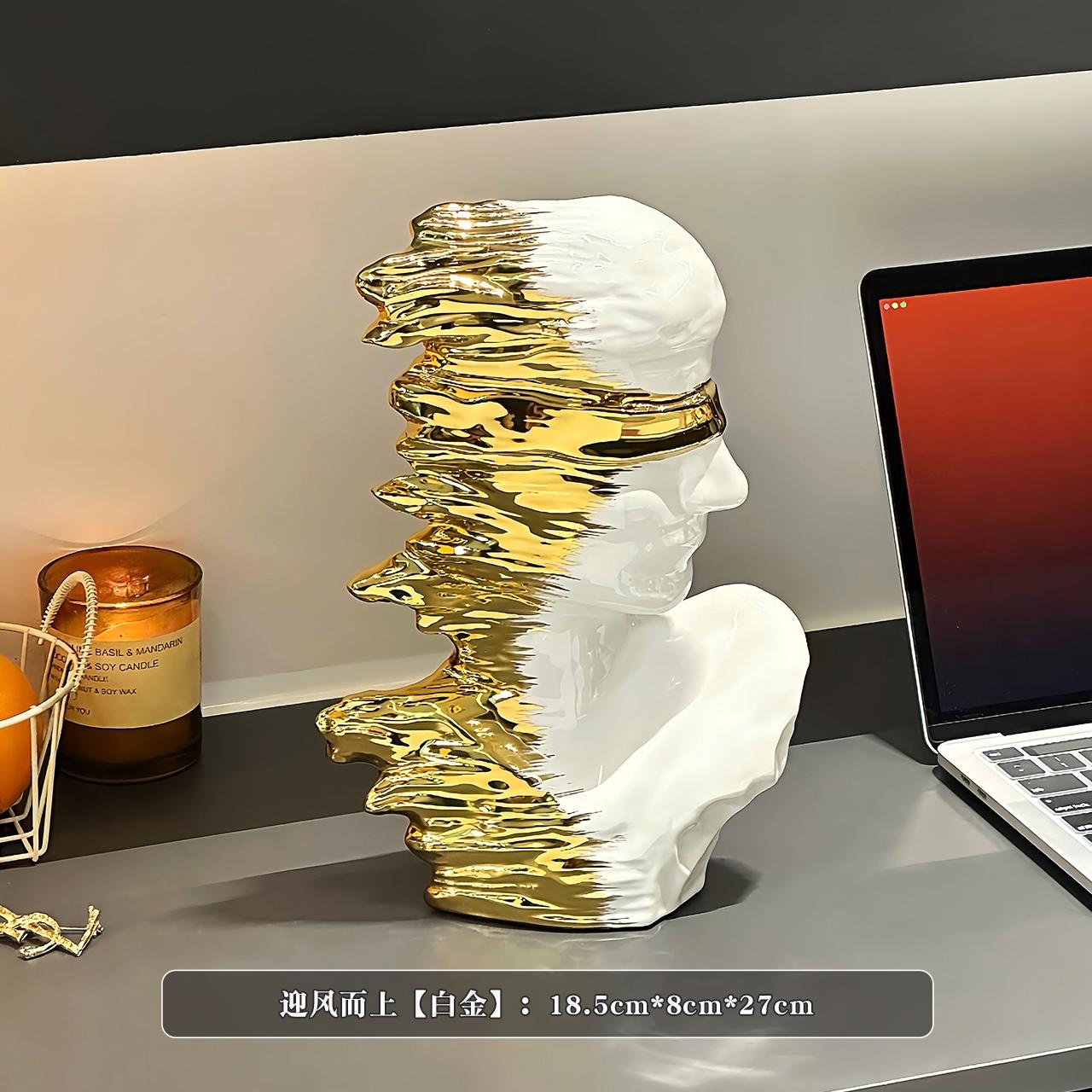 Керамическое покрытие Процесс Скульптура Нордические Абстрактные Фигурки Сплошная Фигура Абстрактный Персонаж Декоративные Украшения Домашний Декор