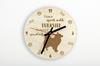 Avrasya, Eurasier - köpekli saat, oymalı ahşap saat, Art-Dog tarafından kişiselleştirilmiş saat