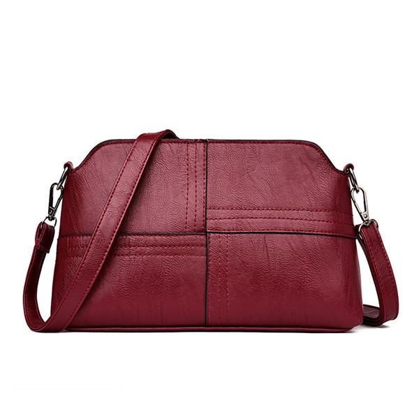 

Новые Повседневные Сумки-Почтальонки для Мам Crossbody из ПУ Кожи Черные Сумки для Женщин Маленькая Сумка на Плечо 25x5x16cm