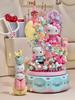 Sanrio Hellokitty Little Twin Stars Music Box Building Blocks Blind Box Ornaments DIY Toys Moonlight Society Birthday Gifts