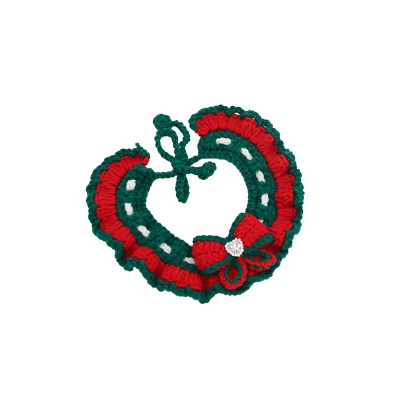 Warm Christmas Pet Scarf For Dogs And Cats Comfortable Warm Winter Neck Wrap With Holiday Design Reversible Pet Scarf