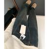 Women's High Rise Straight Leg Jeans Loose Fit Casual Denim Pants Thick Fleece Lined Solid Color Trousers For Curvy Figures