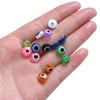 400 Pcs Eye Beads Multicolor Resin Flat Round Eye Beads DIY Loose Beads Spacer Beads for Jewelry