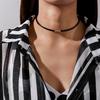 Gothic Style Black Rope Women's Neck Chain Choker Rope Necklaces Gold Color Beads Goth Jewelry Collar For Girl Kpop Chocker
