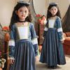 Halloween Kids Costume Vintage Court Style Long Sleeve Medieval Renaissance Girls Costume Carnival Dress