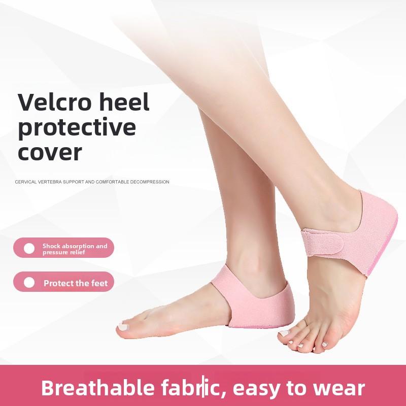 Neues Fersen-Schutzpolster, Verstellbare Klettverschluss-Fersenschale zur Entlastung und Schmerzlinderung, Warme und Anti-Rissbildung Fersen-Socken-Abdeckung