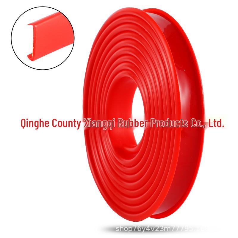 U-Shaped TPE Wood Cabinet Edge Banding Strip - Self-Adhesive Soft Seal for Furniture