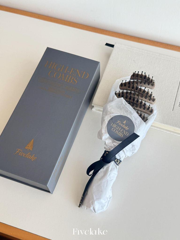 Fivclake Pine Cone Bristle Anti-static Hair Comb - Portable Volume & Nourish Styler