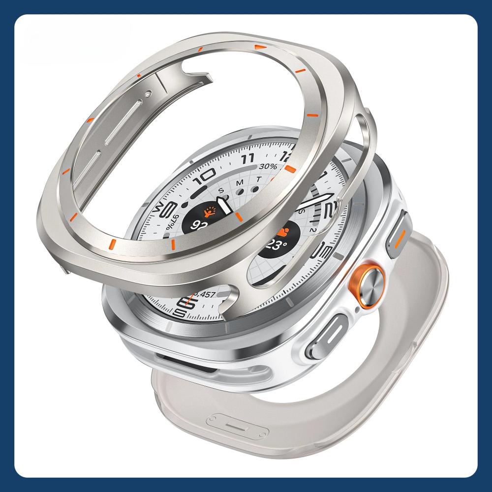 Metal Aluminium Alloy Case For Samsung Galaxy Watch Ultra 2025/2024 47mm Protective Hard Cover for Galaxy Watch 8 44mm 40mm No Glass