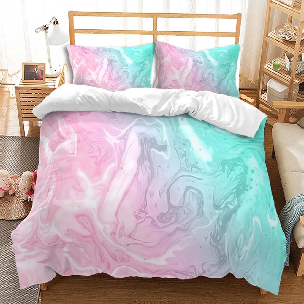 Chic Marble Duvet Cover Sets For Teens Kids Queen Lightweight Quilt Covers Bedroom Decor Abstract Art Bedspread Covers No Quilt