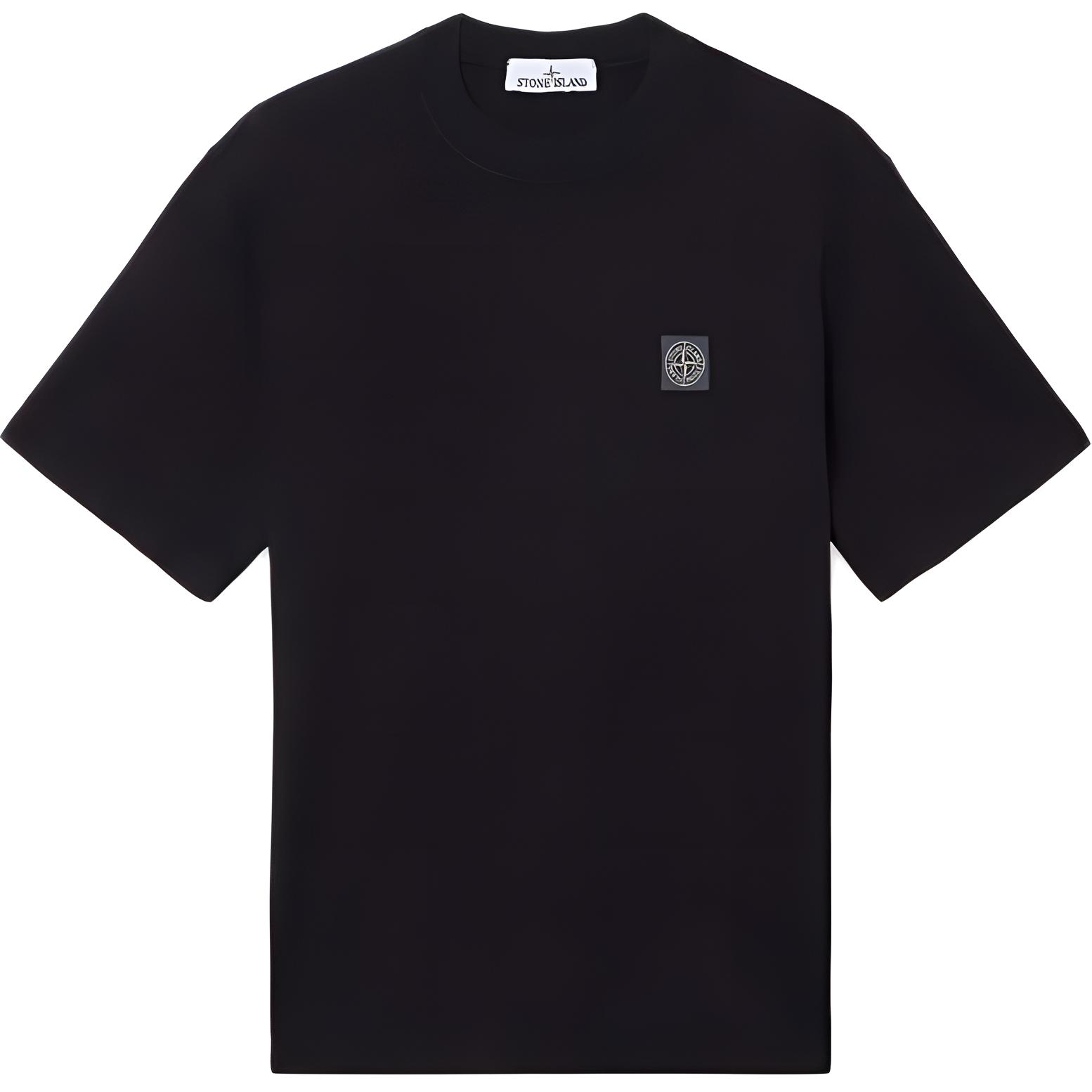 

Stone Island Logo Patch Slim Fit Short Sleeve T-Shirt Men Tops Black K1S152100034S0115-V0029 S