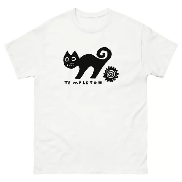 

Templeton skate black cat sun retro 80s skateboarding t shirt design Unisex T-Shirt XL