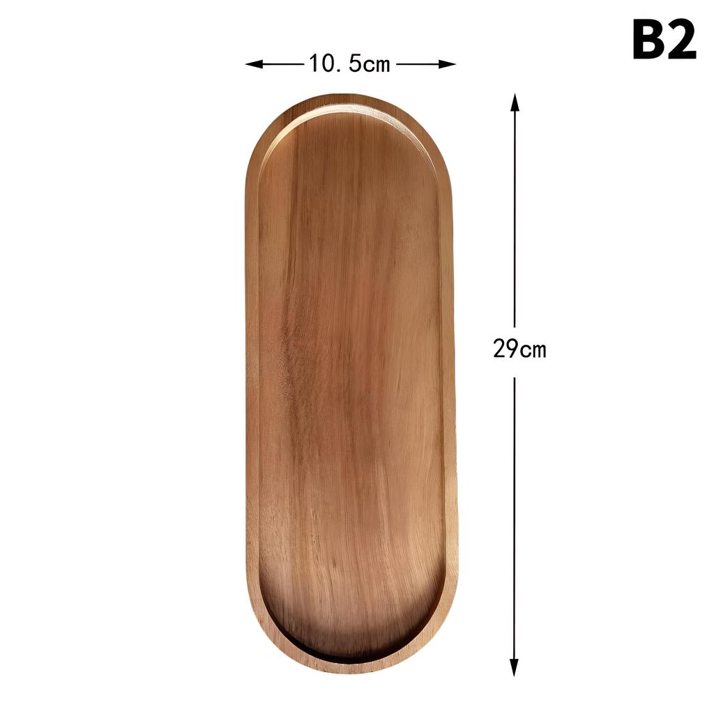 Tableware Solid Wood Dessert Plate Japanese-Style Wooden Tray Snack Plate