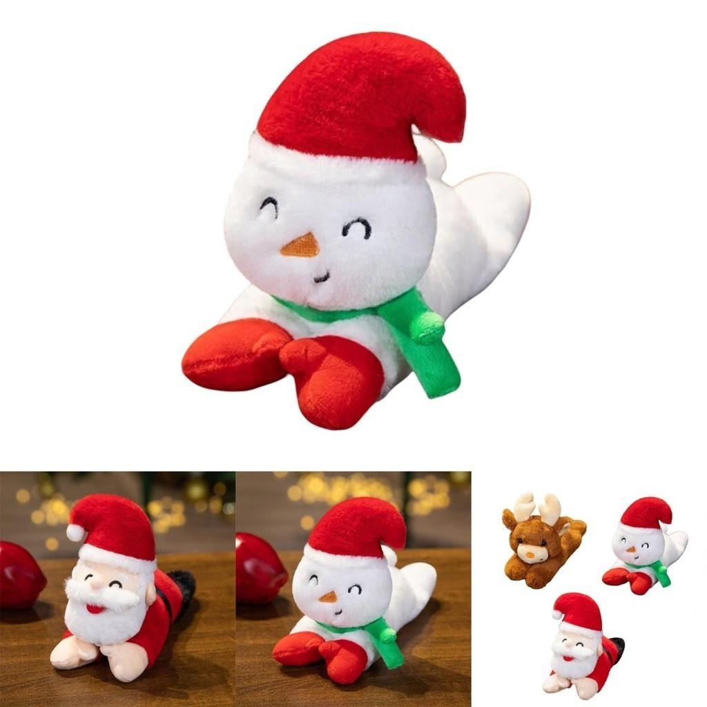 Adorable Santa Claus Plush Toy With Wrist Paddle Bracelet Soft And Short Plush Material