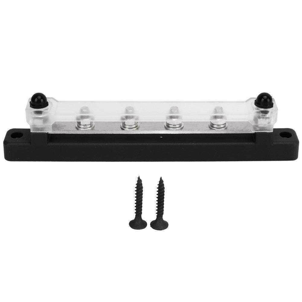 Marine Power Distribution M6 Screw Power Distribution Block 6 Terminal DC 12V-48V Bus Bar Distribution Block Watercraft