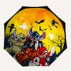 1pc Mummy Stitch Pattern Automatic 3-Fold Umbrella, 8 Steel Frames, High-Value Folding Umbrella, Suitable for Office, Travel and Outdoor Adv