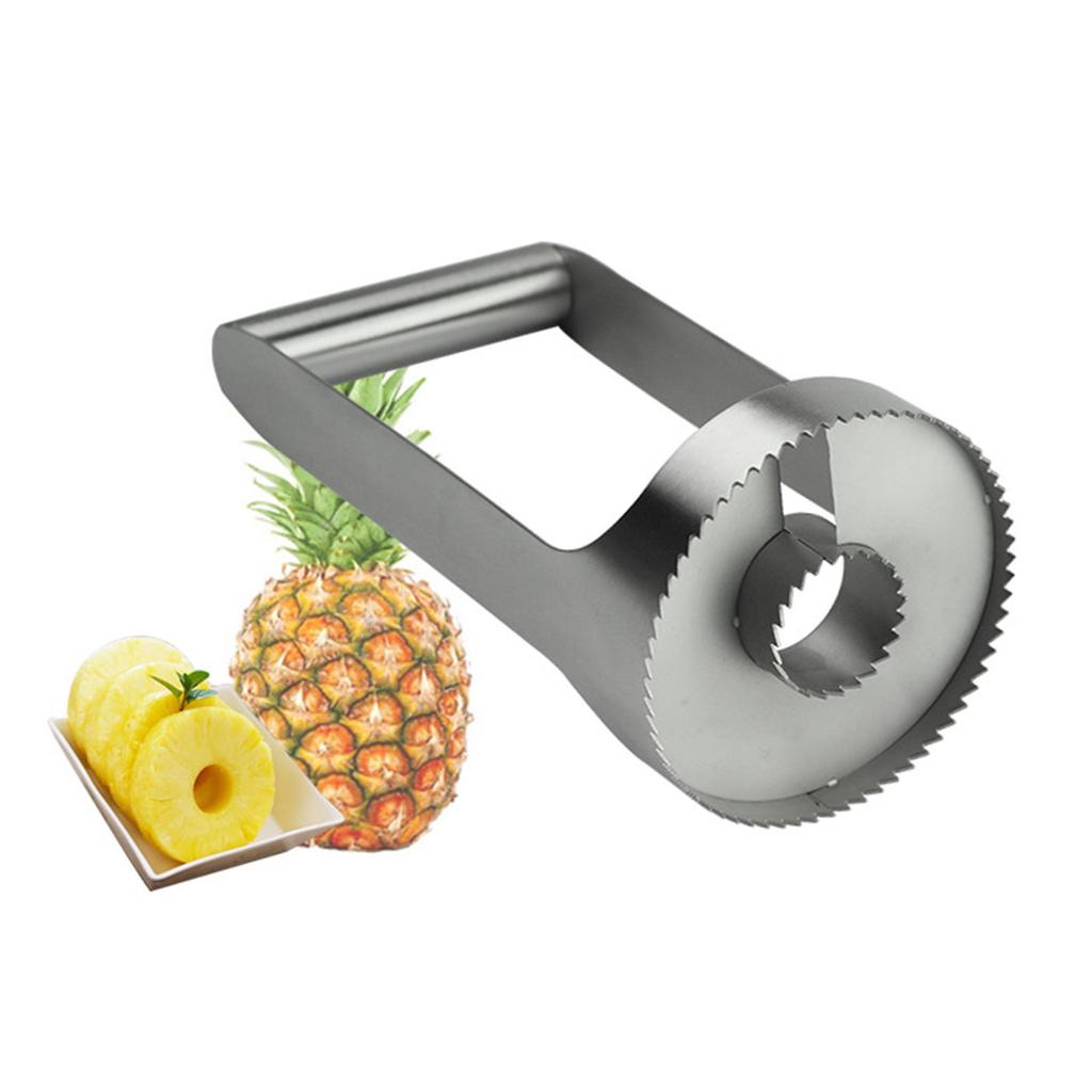 2IN1 Pineapple Corer Slicer Convenient Handy Fruit Cutting Gadget Stainless Steel Core Remover Tool for Kitchen Use