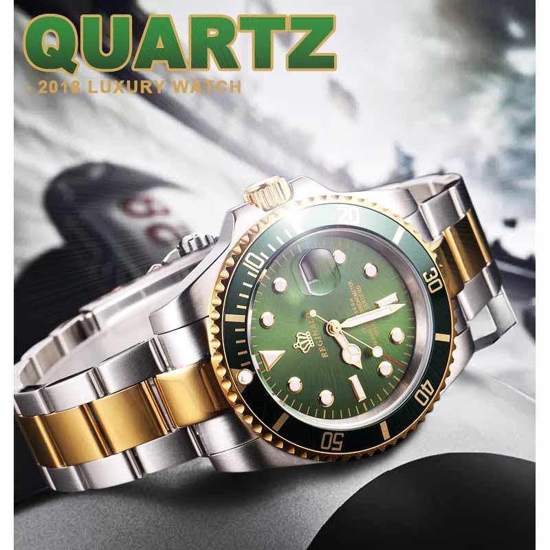 Top Markenuhr Herren Sportuhren Drehbare Lünette GMT Saphirglas Datum Edelstahl Quarzuhren