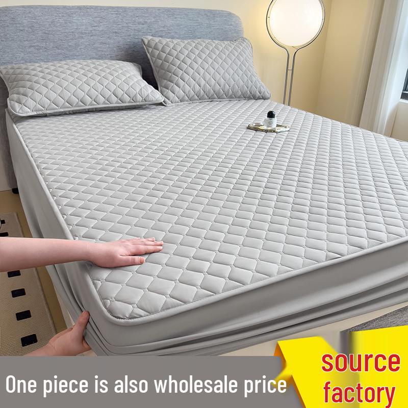 Düz Renk Kapitone Fitted Çarşaf: Toz Geçirmez, Leke Tutmaz, Yıkanabilir Yatak Koruyucu