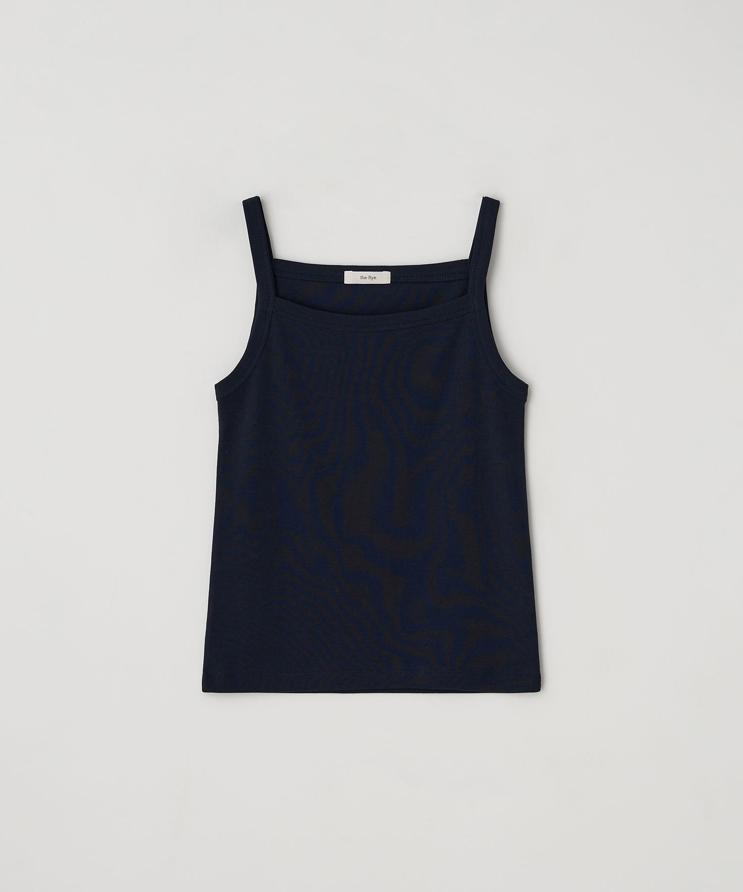 The Rye Cotton Ribbed Sleeveless(Navy) Navy/Free