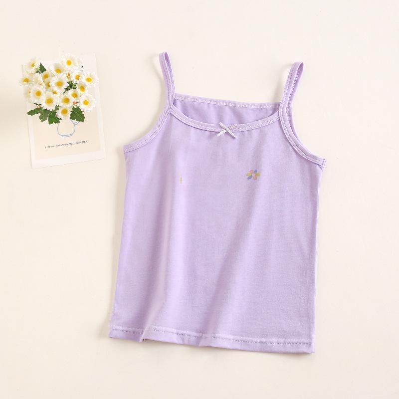 Girls' Cotton Summer Vest - Soft Korean Sling for Children