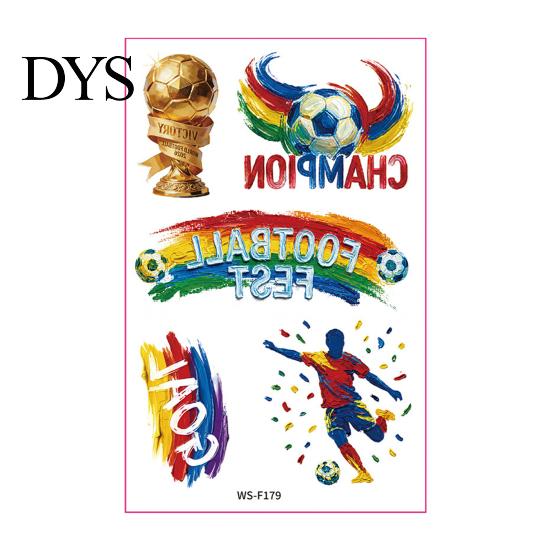 Tattoo Stickers Waterproof Sweatproof Temporary Tattoos for Club Decals Events Parties Football Fans Makeup Face