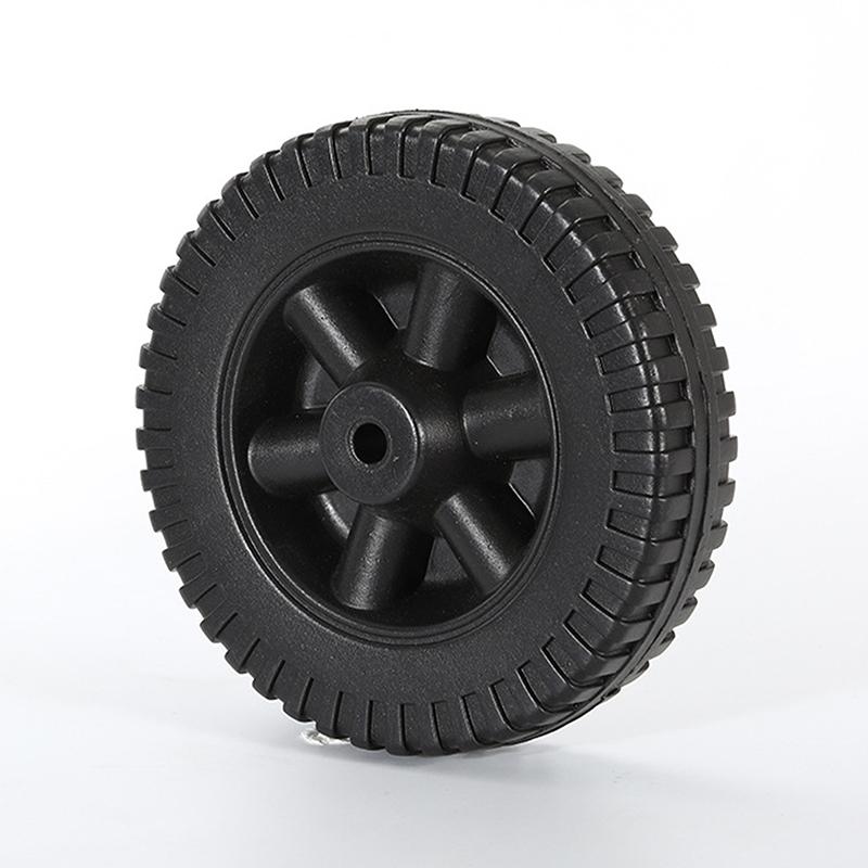 2Pcs Bbq Grill Wheels 6" Oven Accessories 6 Inch Blow Molded Wheel Replacement Barbecue 8-10Mm Hole Backyard Garden Tool Parts