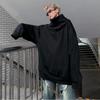Herren Damen Übergroßes Kapuzen-Sweatshirt mit hohem Kragen Herbst Lässig Streetwear Baumwollmischung Pullover