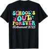 Groovy School's Out Forever Retirement 2025 Retired Teacher Unisex T-Shirt