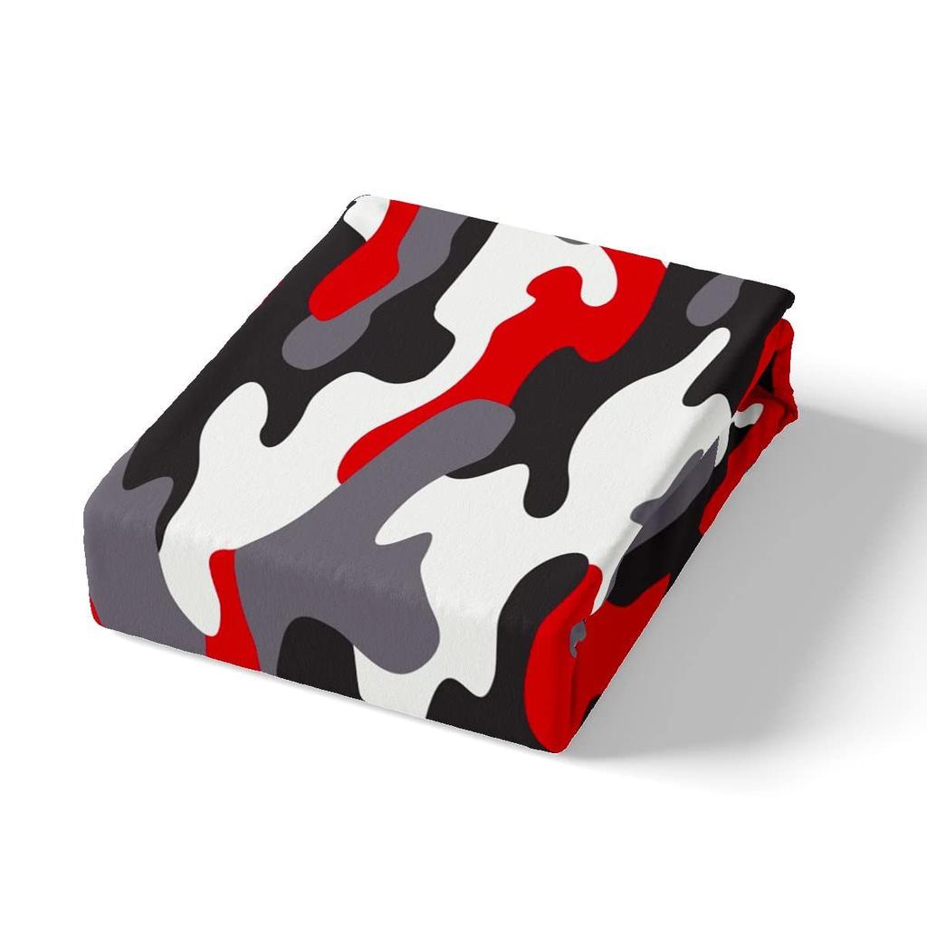 Red Camouflage Pattern Duvet Set Three-Piece Set Bedding Bedroom Decoration