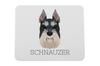Sznaucer, Schnauzer I -Geometryczna Podkładka Ze Zdjęciem I Napisem Pod Mysz Art-Dog