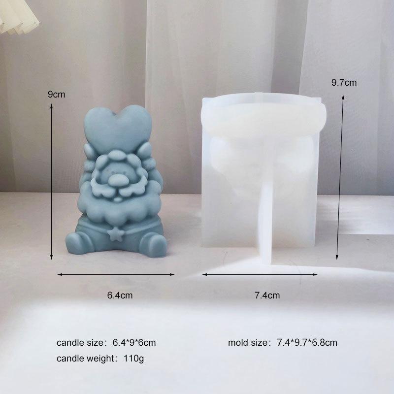 Cartoon Santa Claus Candle Silicone Mold Christmas Snowman Dwarf Elf Candle Soap Making Mold Diy Resin Gypsum Silicone Mold Gift