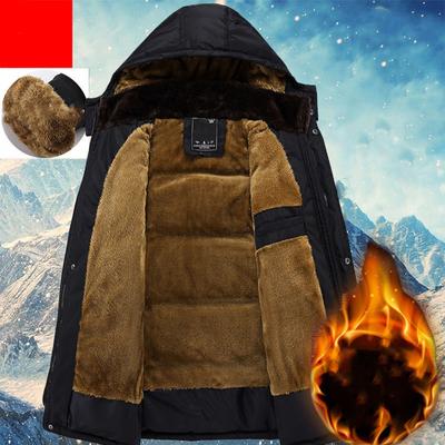 Winter Thick Men Outdoor Parka Coat Plus Size Fur Linner Warm Jacket Male Big Pockets Snow Windbreak Outwear Sport Parkas