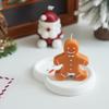 1pc Christmas Snowman Plaster Tray Candle Ornaments Tray Desktop Decorations Party Gifts Photo Props