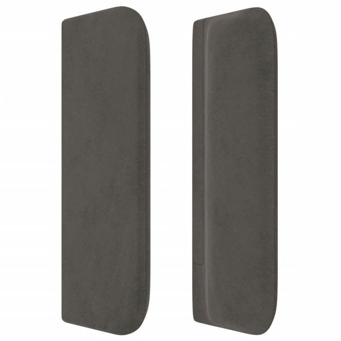 Maison Exclusive - Tête de lit avec oreilles Gris foncé 103x16x78/88 cm Velours