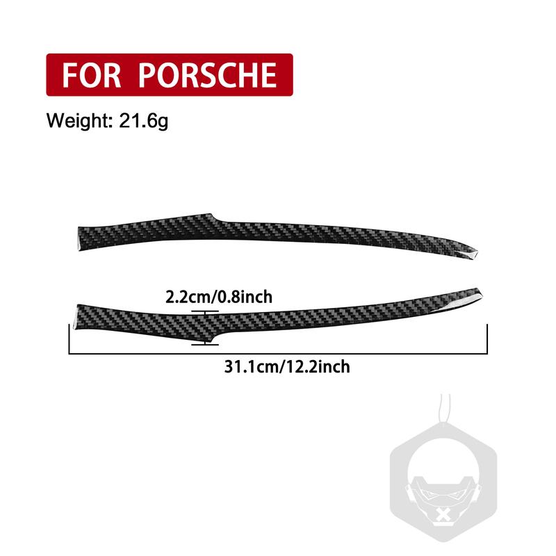 Carbon Fiber Review Mirror Protector Strips Cover Trim Modified Sticker For Porsche 992 911 Car Interior Accessories