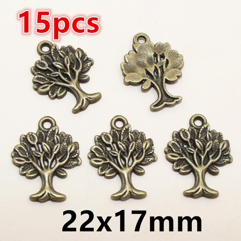 12-15pcs Alloy Metal Leaf Tree Charms Pendant DIY Jewelry Making Accessories Findings for Earrings Bracelet Necklace Craft