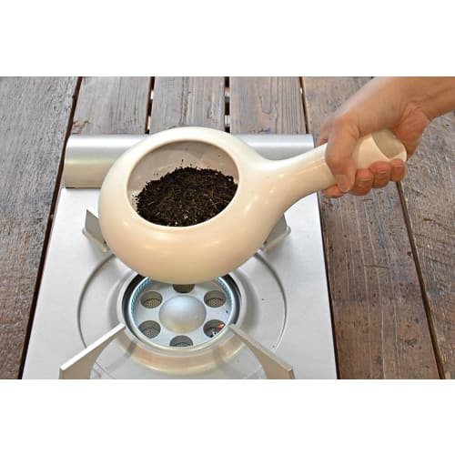 Nankai Tsusho Rokusan Tokoname Roaster, White, Size: Approx. H10 W14 D24 0713-005